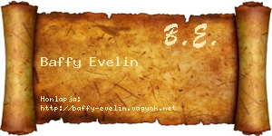 Baffy Evelin névjegykártya